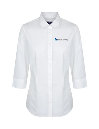 Picture of Ladies Premium Poplin 3/4 Sleeve Shirt