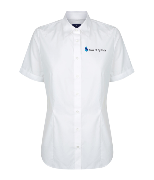 Picture of Ladies Premium Poplin Short Sleeve Shirt