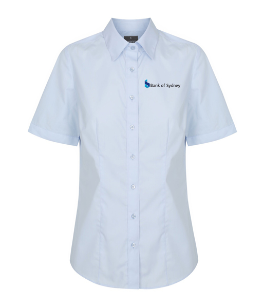 Picture of Ladies Premium Poplin Short Sleeve Shirt